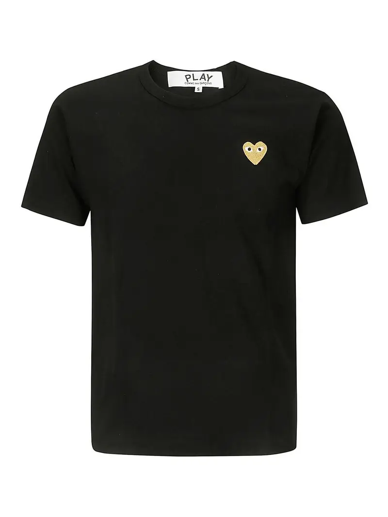 T-shirt con stemma dorato Nero