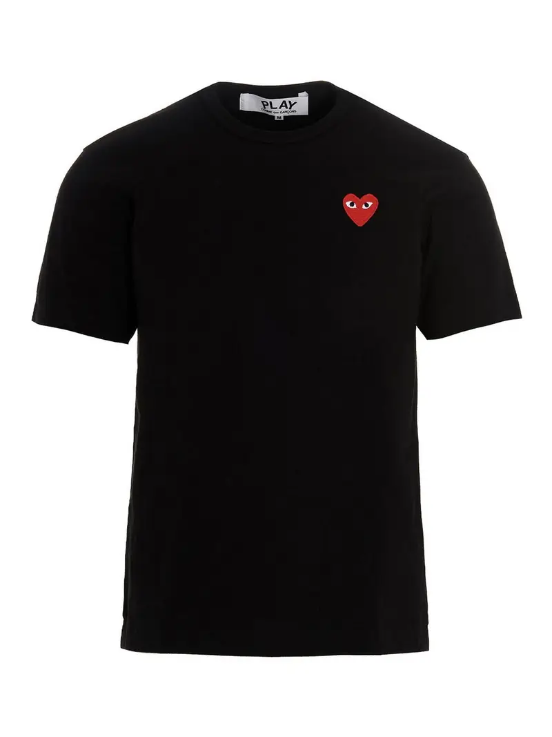 T-shirt con toppa con logo Nero