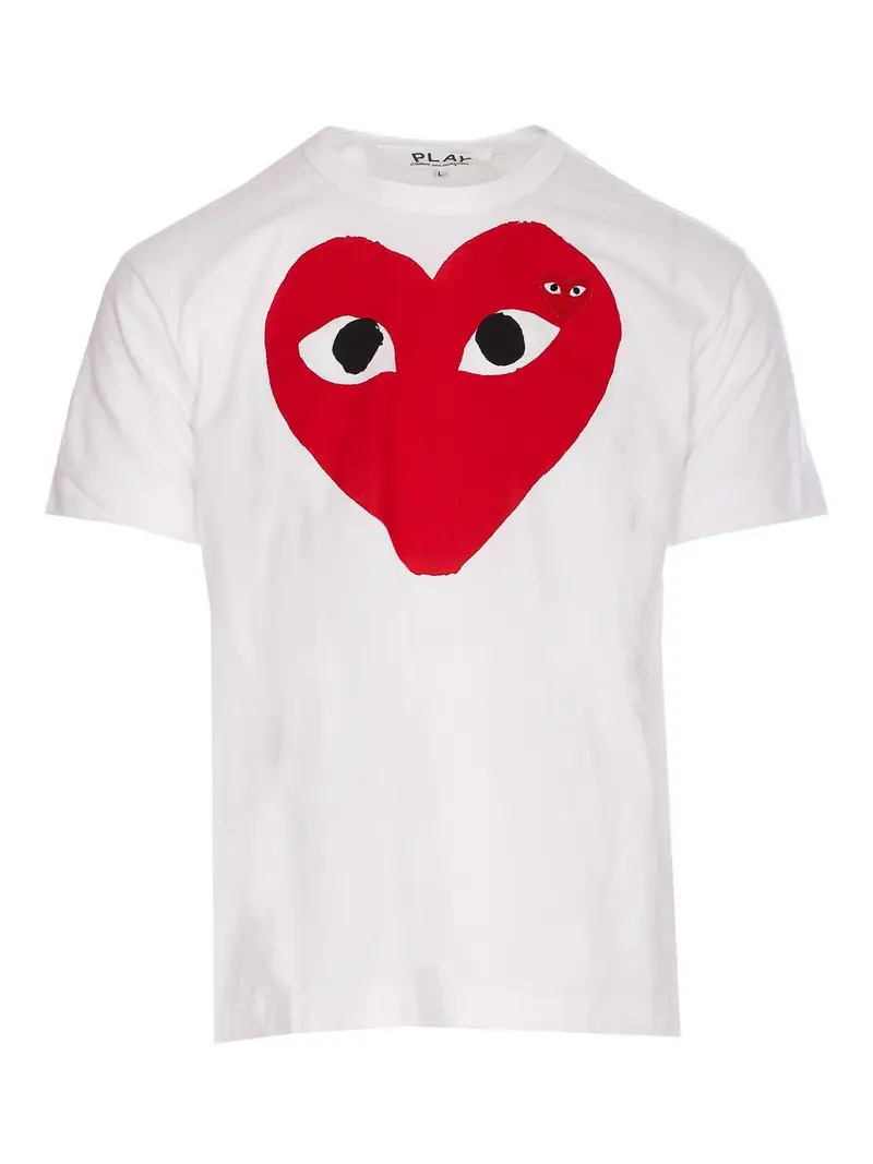 T-shirt del logo del cuore Bianco