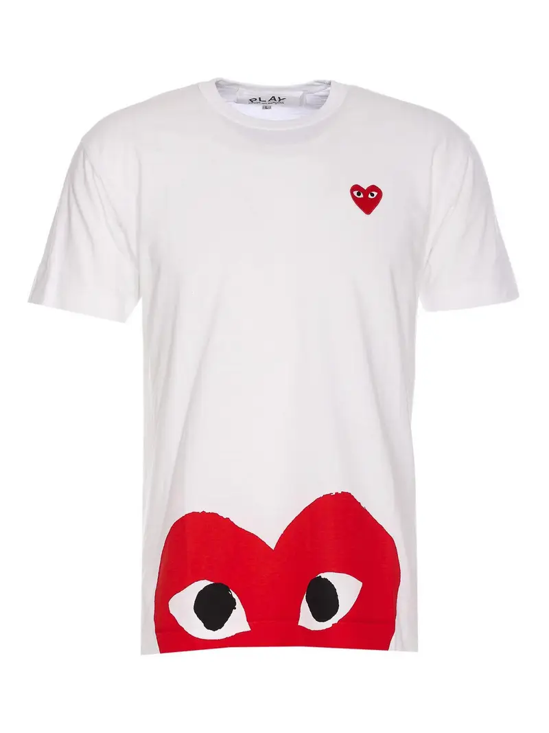 T-shirt del logo del cuore Bianco