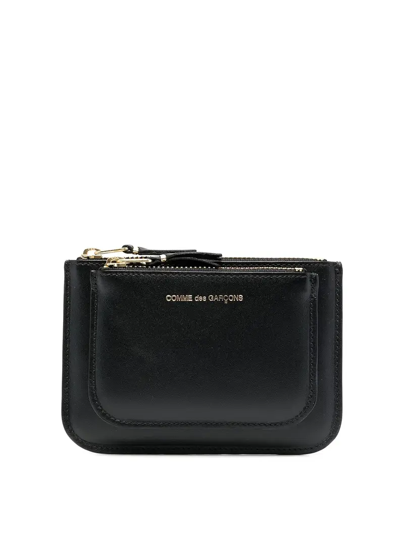 Portafoglio con tasca esterna Nero