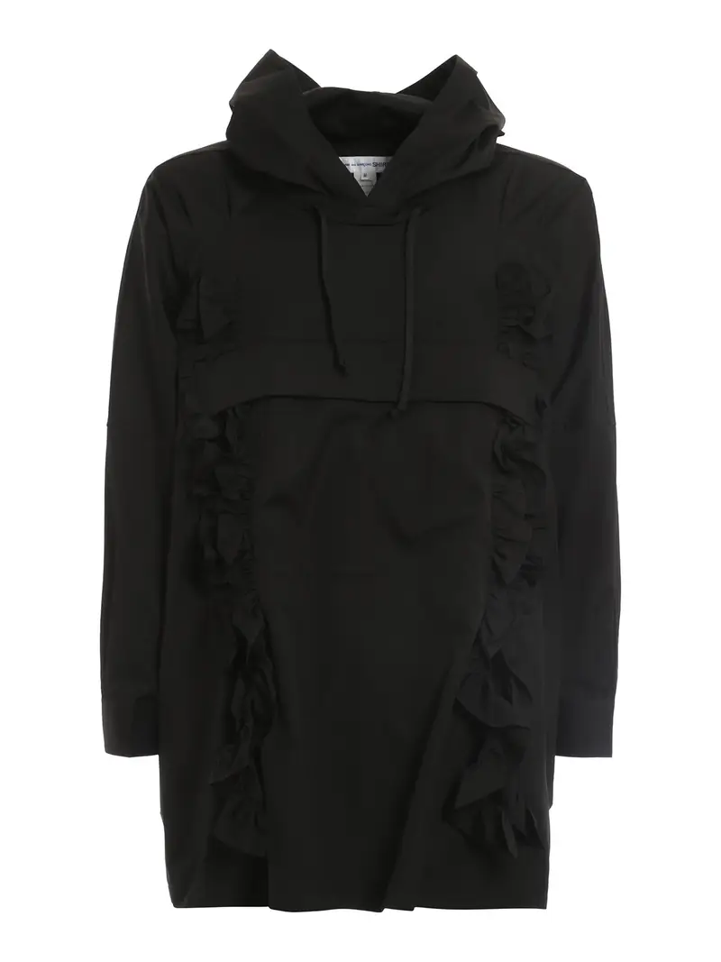 Blusa con rouches Nero