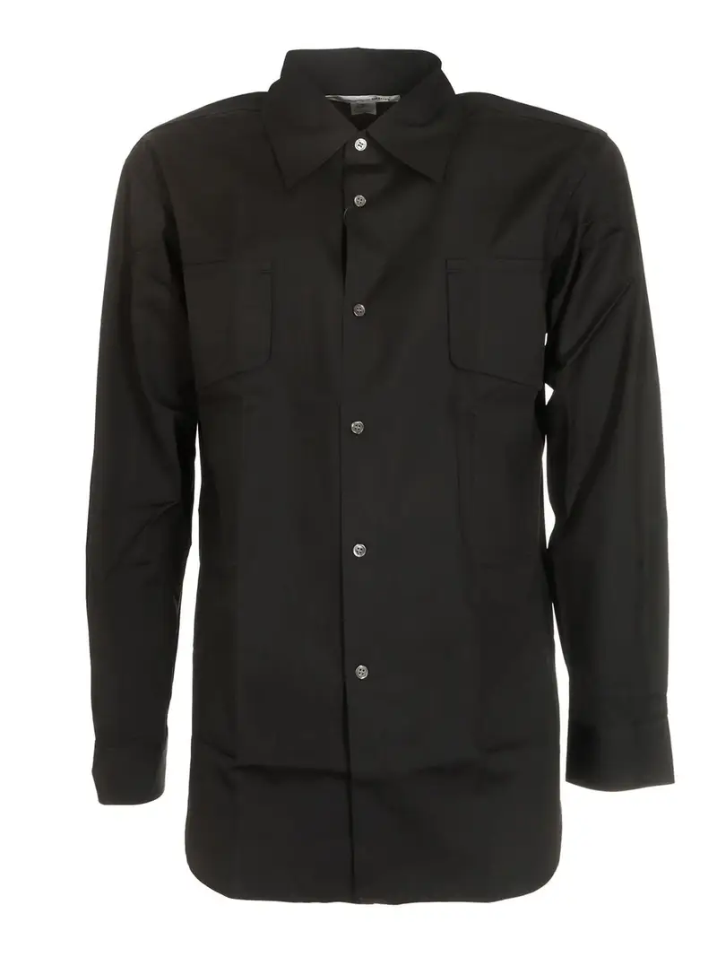 Camicia nera con taschini Nero