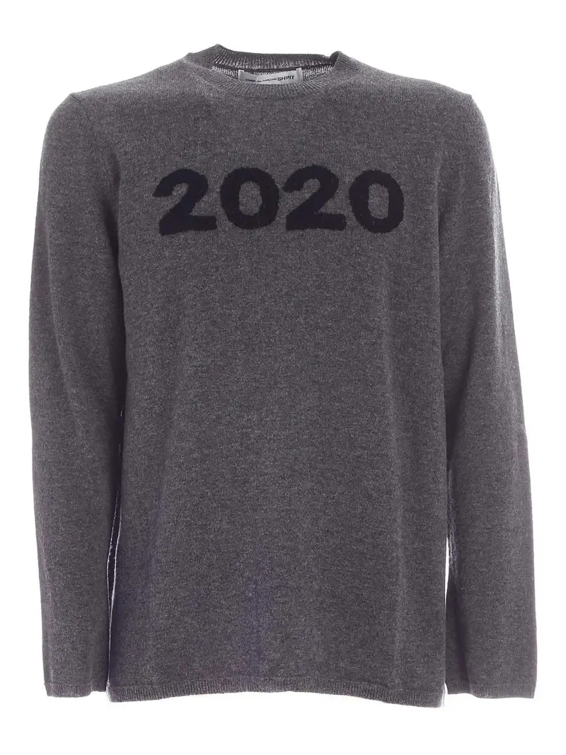 Pullover grigio con ricamo 2020