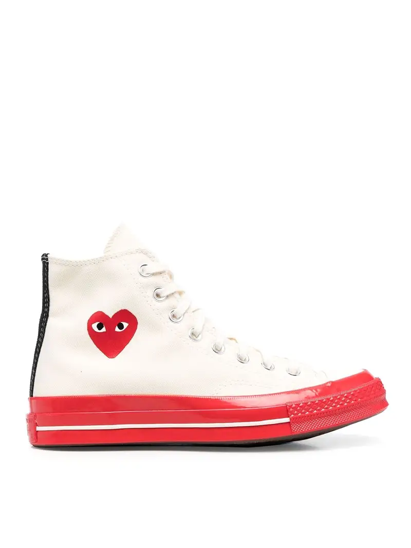 Sneakers con toppa a cuore Bianco