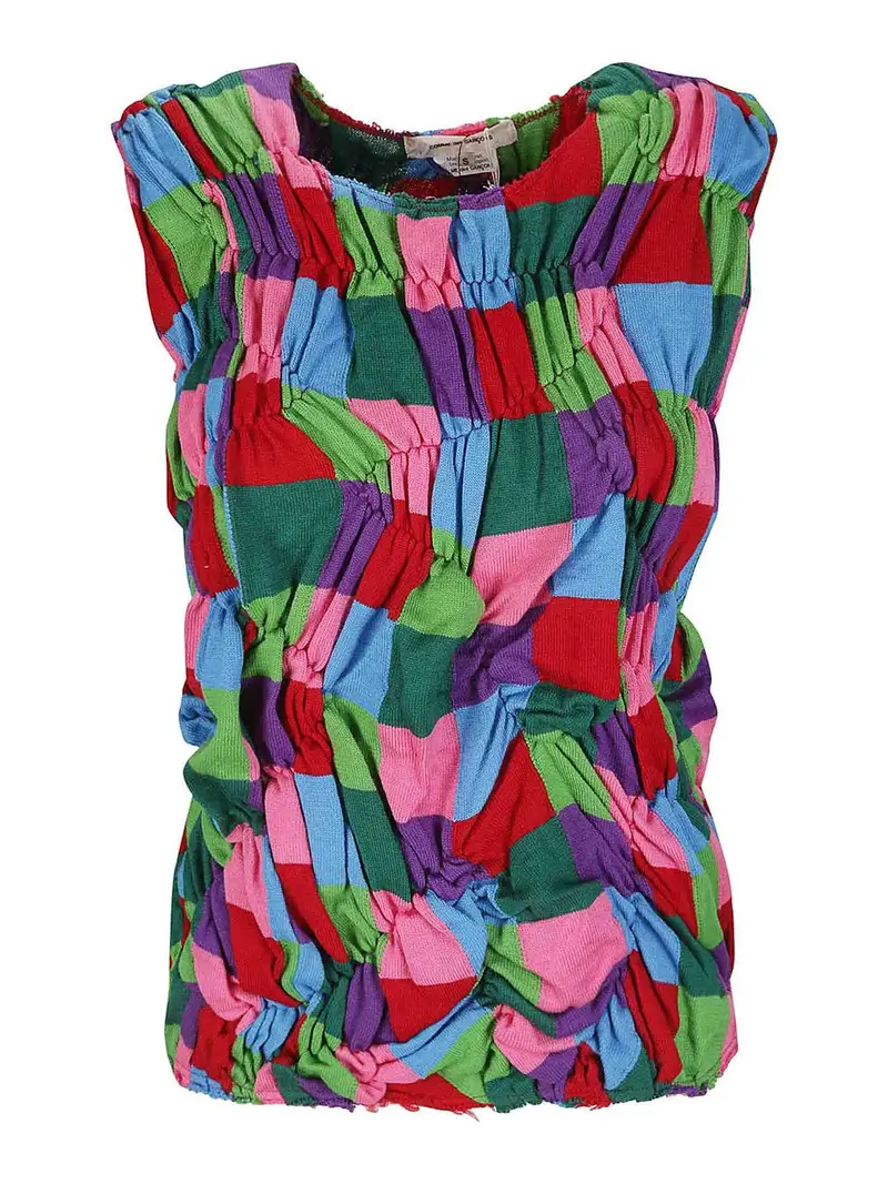 Top misto arricciato Multicolore