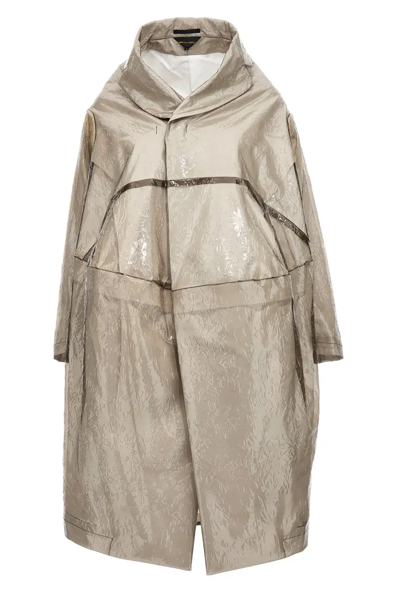Trench Oversize Texture Grigio