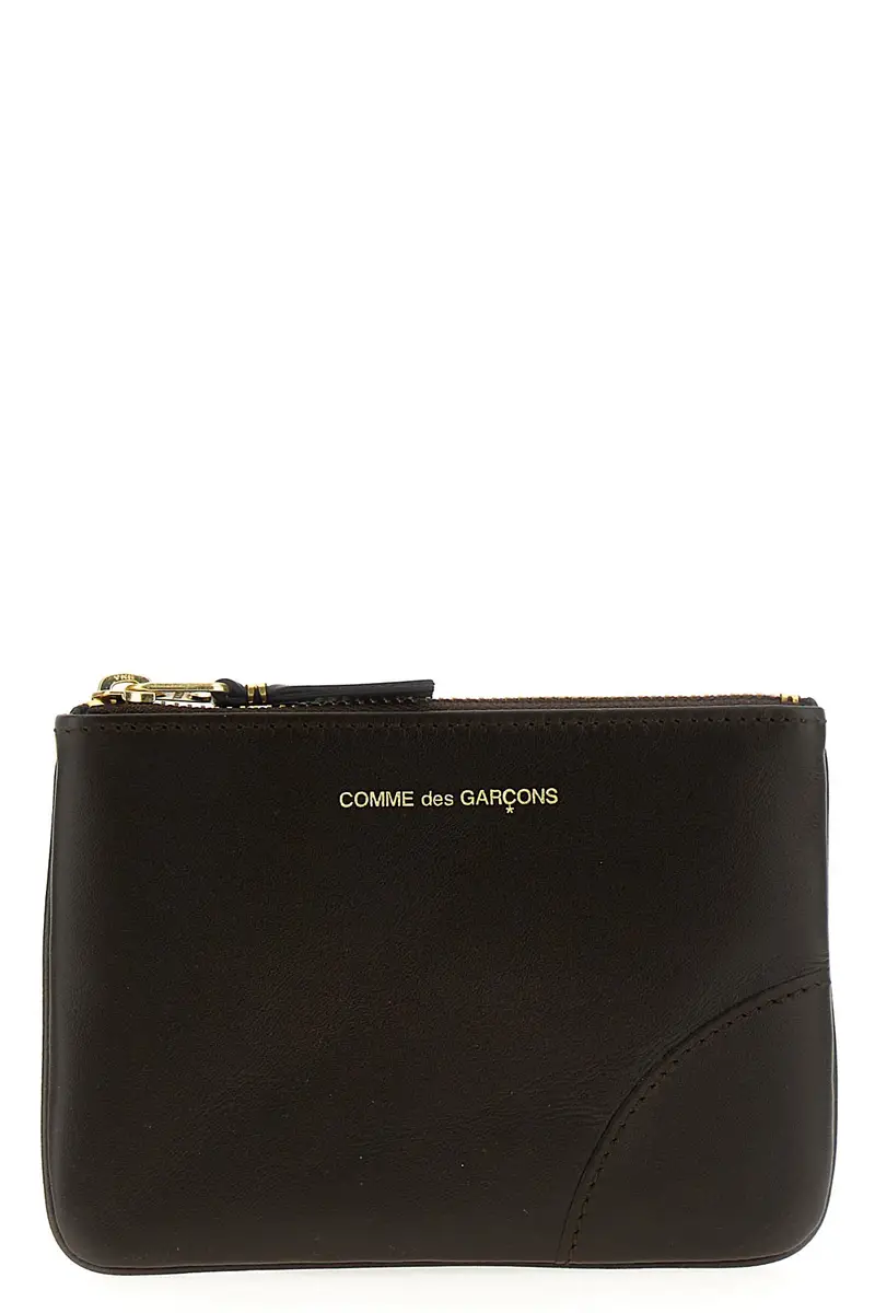 Portafoglio Pelle Logo Marrone