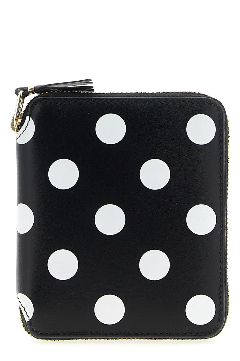 Portafoglio Polka Dots Printed Bianco