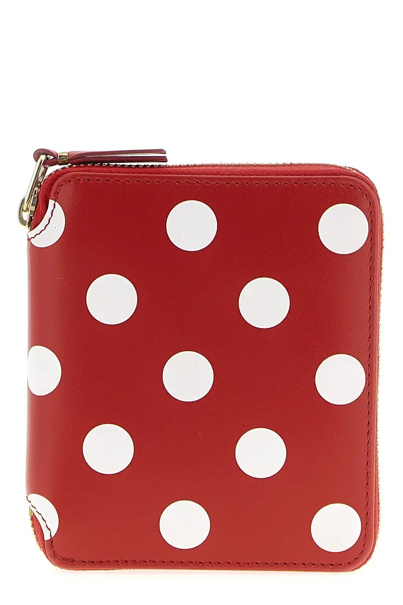 Portafoglio Polka Dots Printed Rosso