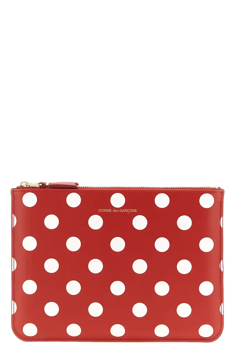 Portafoglio Polka Dots Printed Rosso