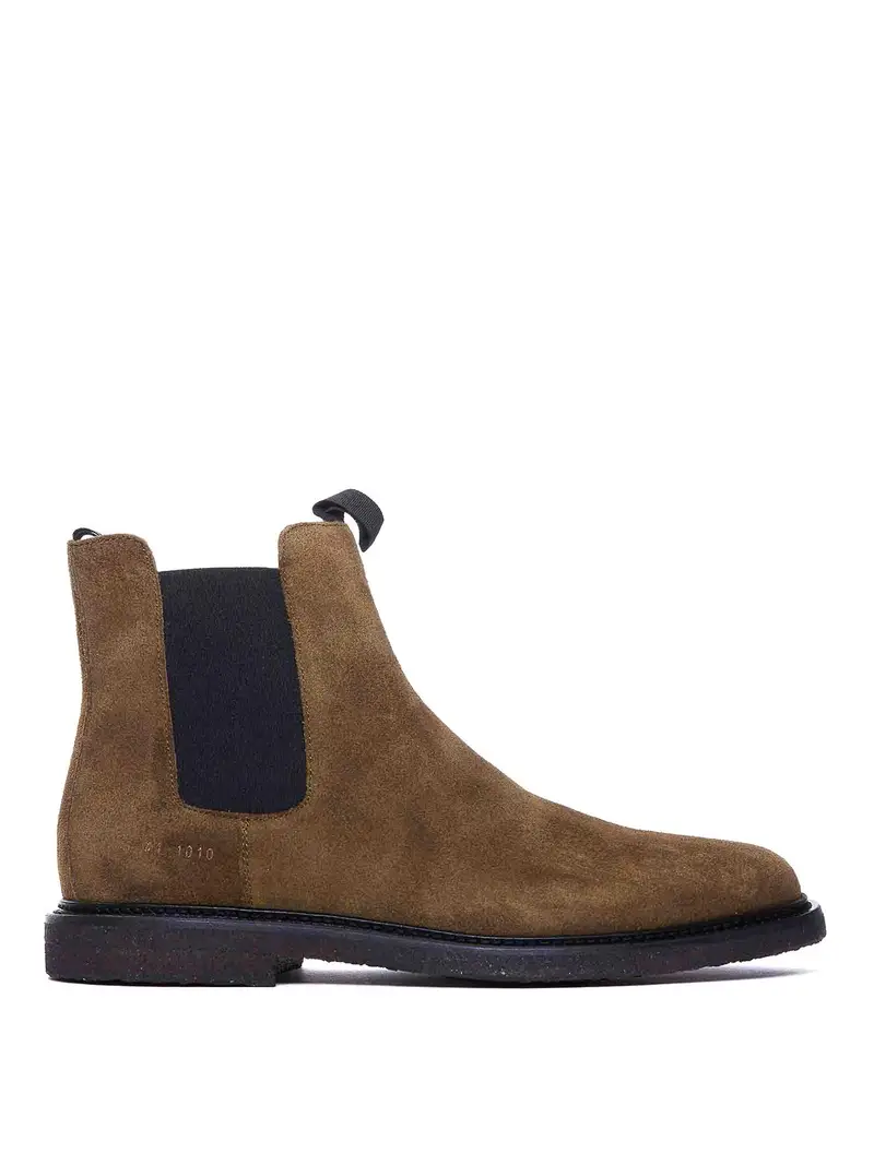Chelsea Suede Boots Marrone