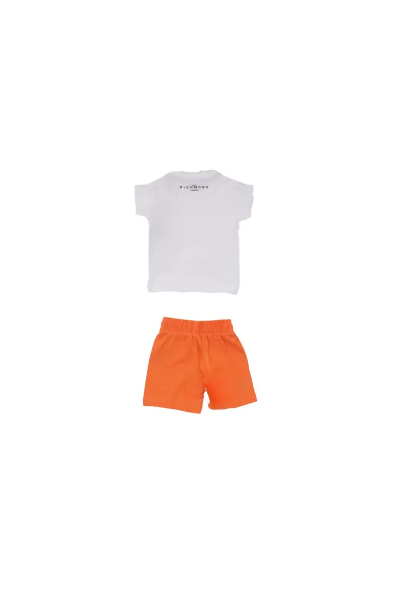 Completo Bambino JOHN RICHMOND Bianco arancio Set t-shirt+bermuda miniatura 2