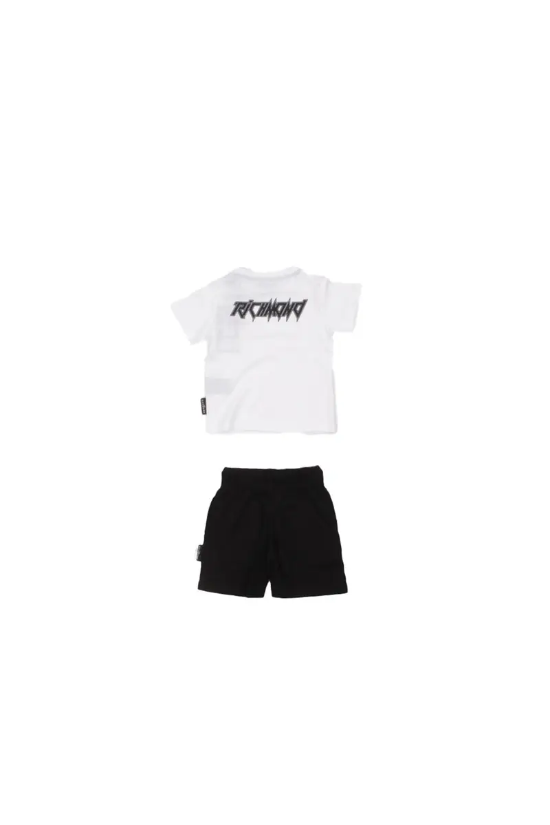 Completo Bambino JOHN RICHMOND Bianco Set t-shirt+bermuda miniatura 2