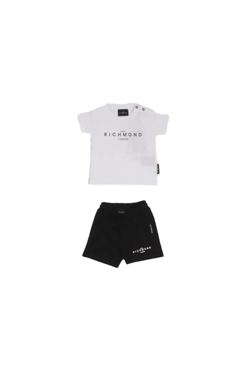 Completo Bambino JOHN RICHMOND Bianco Set t-shirt+bermuda