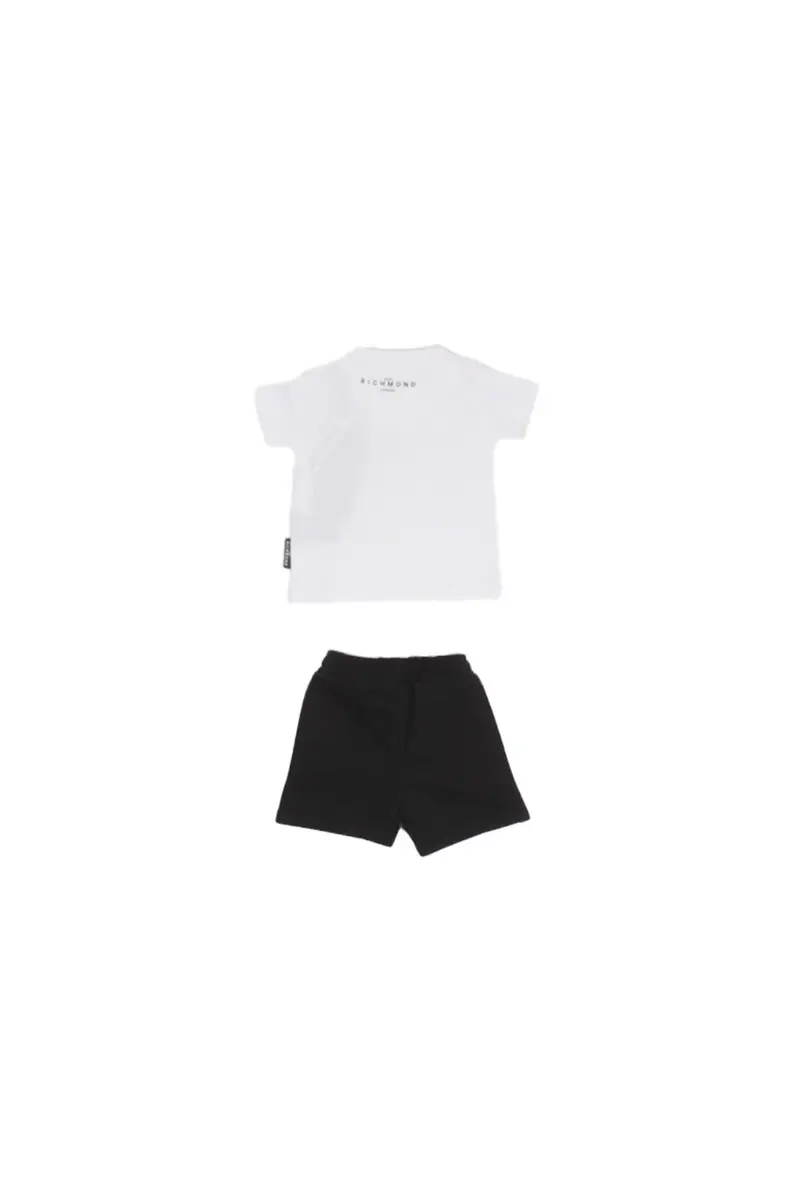Completo Bambino JOHN RICHMOND Bianco Set t-shirt+bermuda miniatura 2