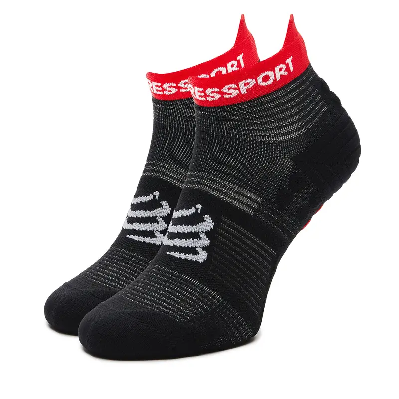 Calzini corti unisex Compressport Pro Racing Socks V4.0 Run Low XU00047B Nero