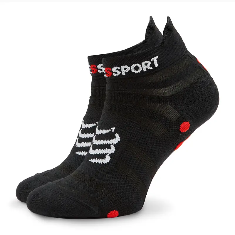 Calzini corti unisex Compressport Pro Racing Socks v4.0 Ultralight Run Low XU00051B Nero