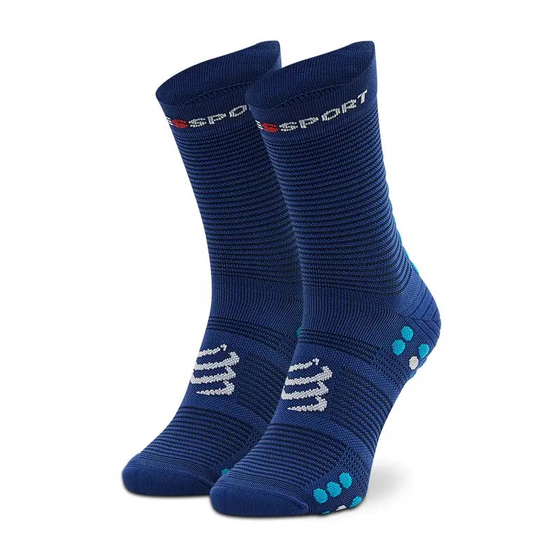 Calzini lunghi Compressport Pro Racing Socks V4.0 Run High XU00046B_533 Blu scuro