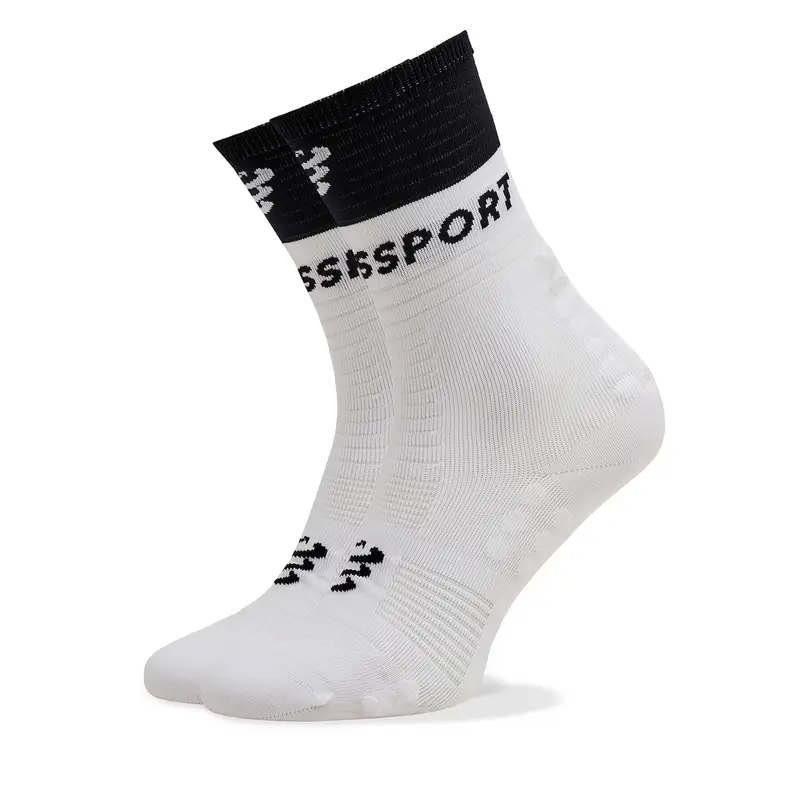Calzini lunghi unisex Compressport Mid Compression V 2.0 SQTU3540002 Bianco