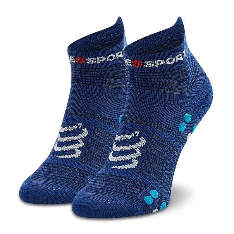 Calzini lunghi unisex Compressport Pro Racing Socks V4.0 Run Low XU00047B_533 Blu scuro