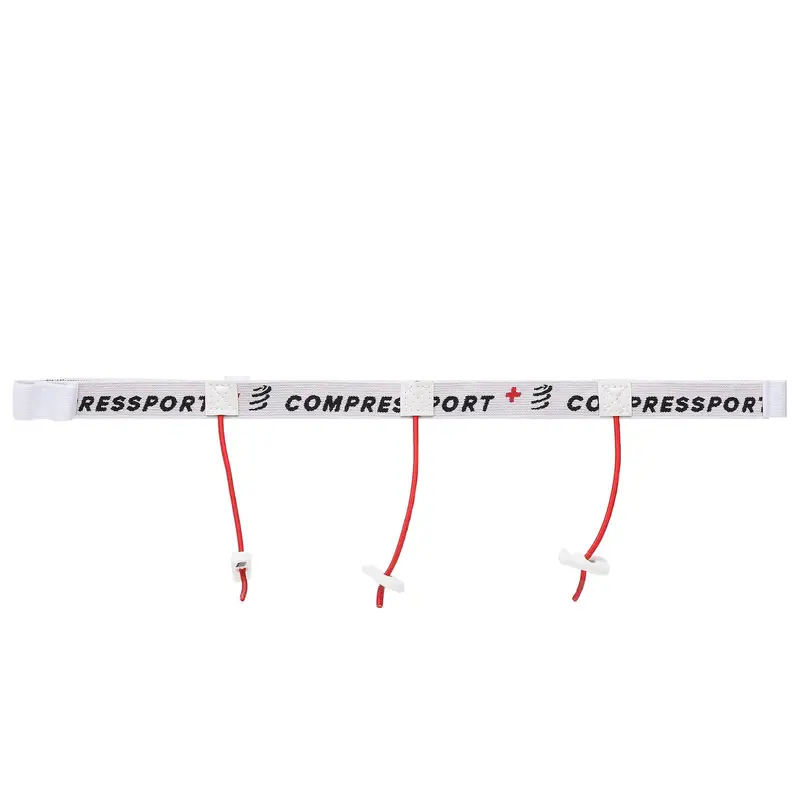 Cintura sportiva Compressport Race Belt CU00013B Bianco