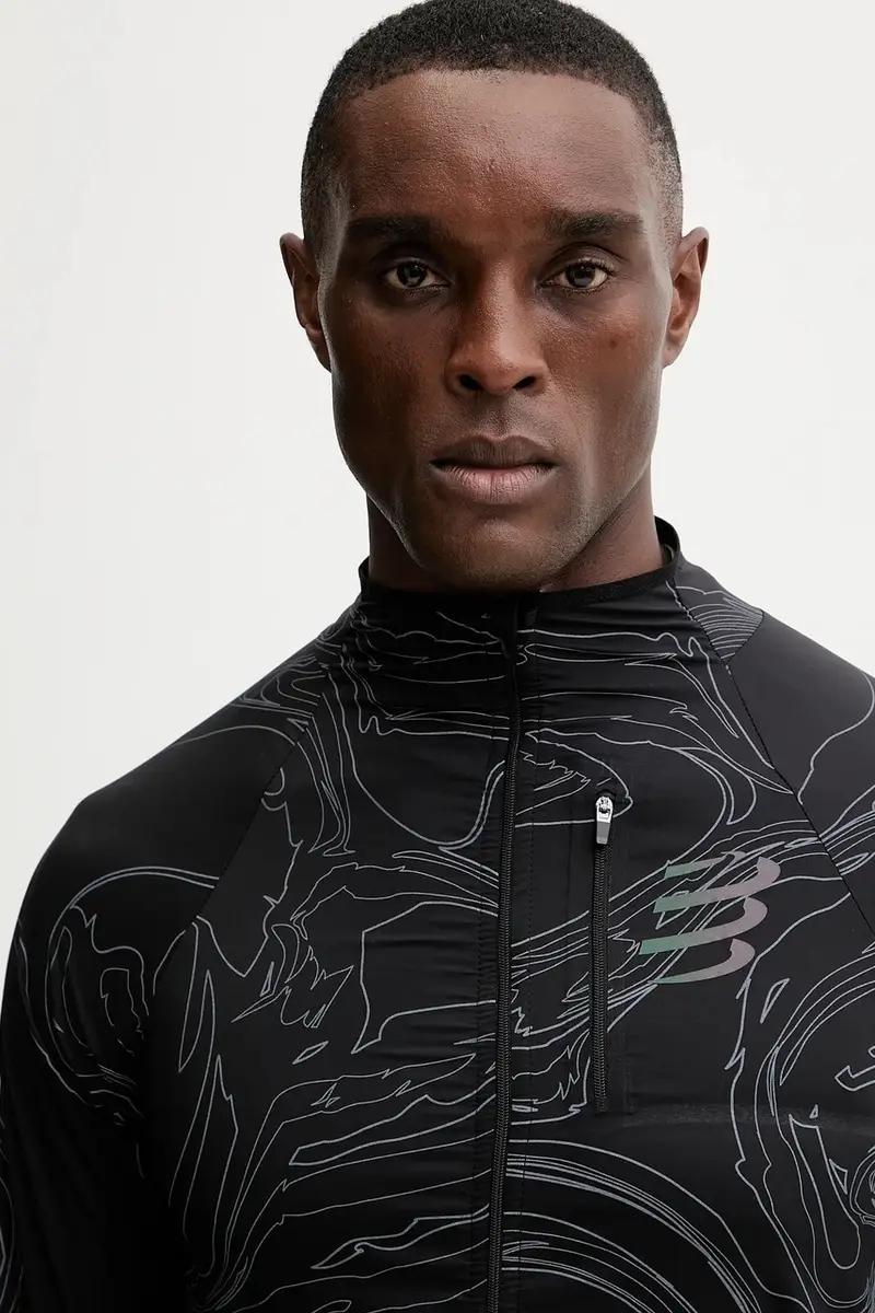 giacca da trekking Hurricane Windproof colore nero AJVM110 miniatura 5