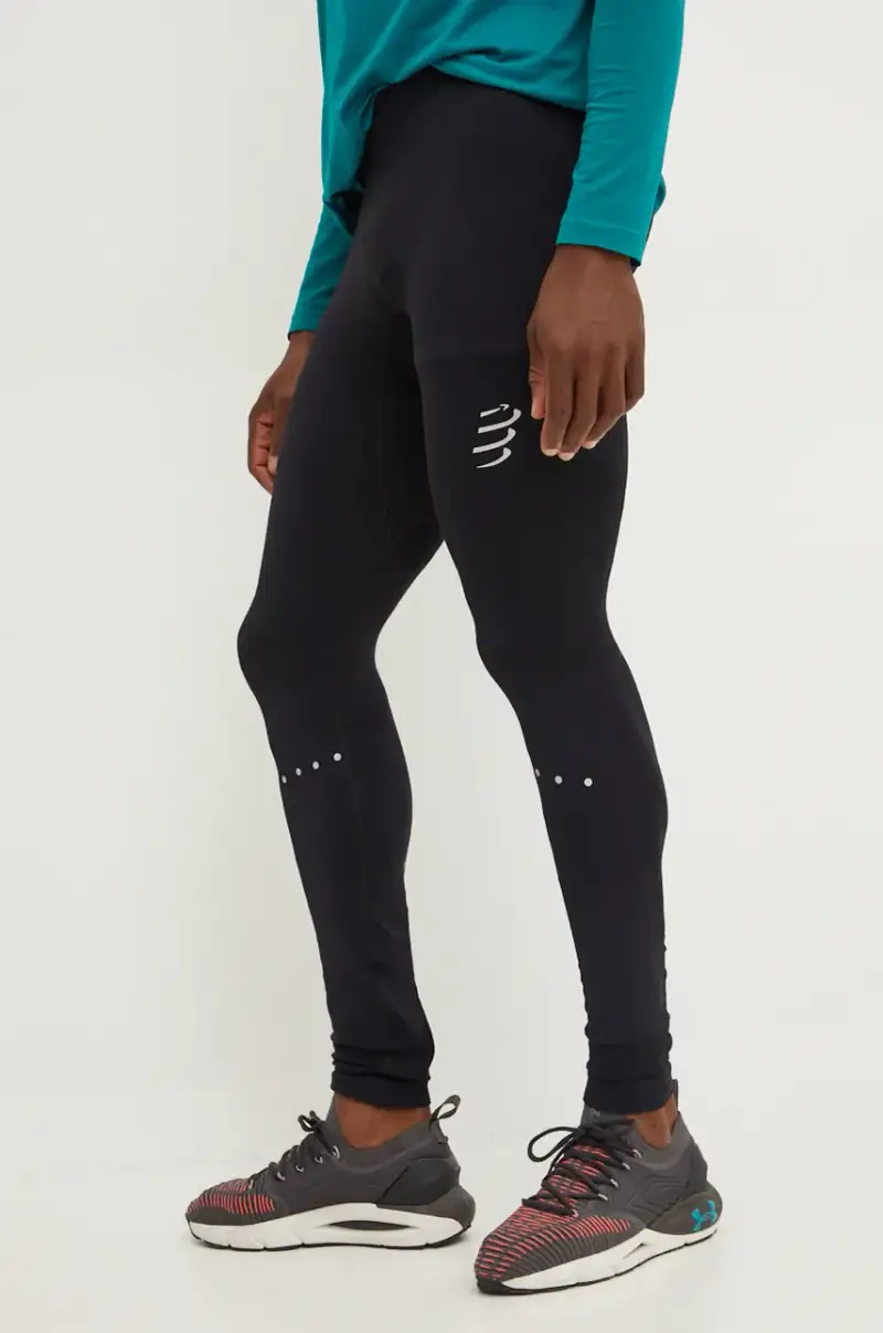 leggings da corsa Winter Running colore nero ATIM3249