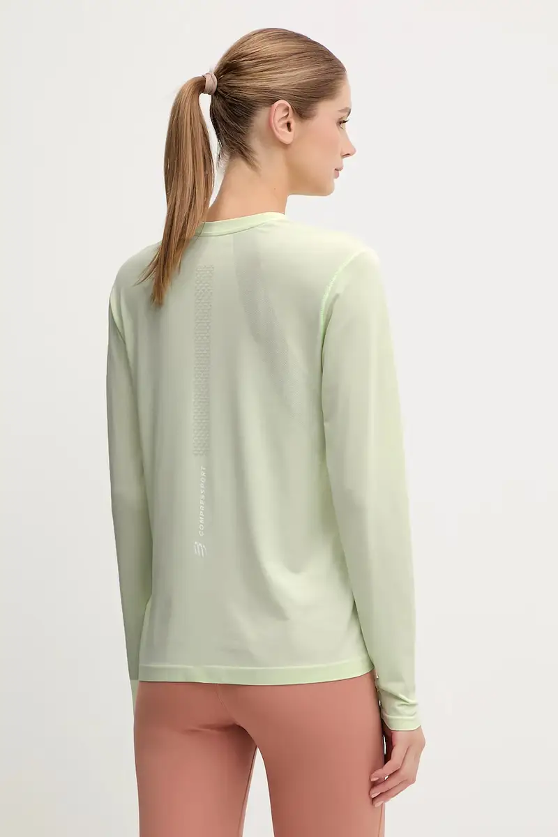 longsleeve da corsa Performance colore turchese ATSW4955 Verde miniatura 3