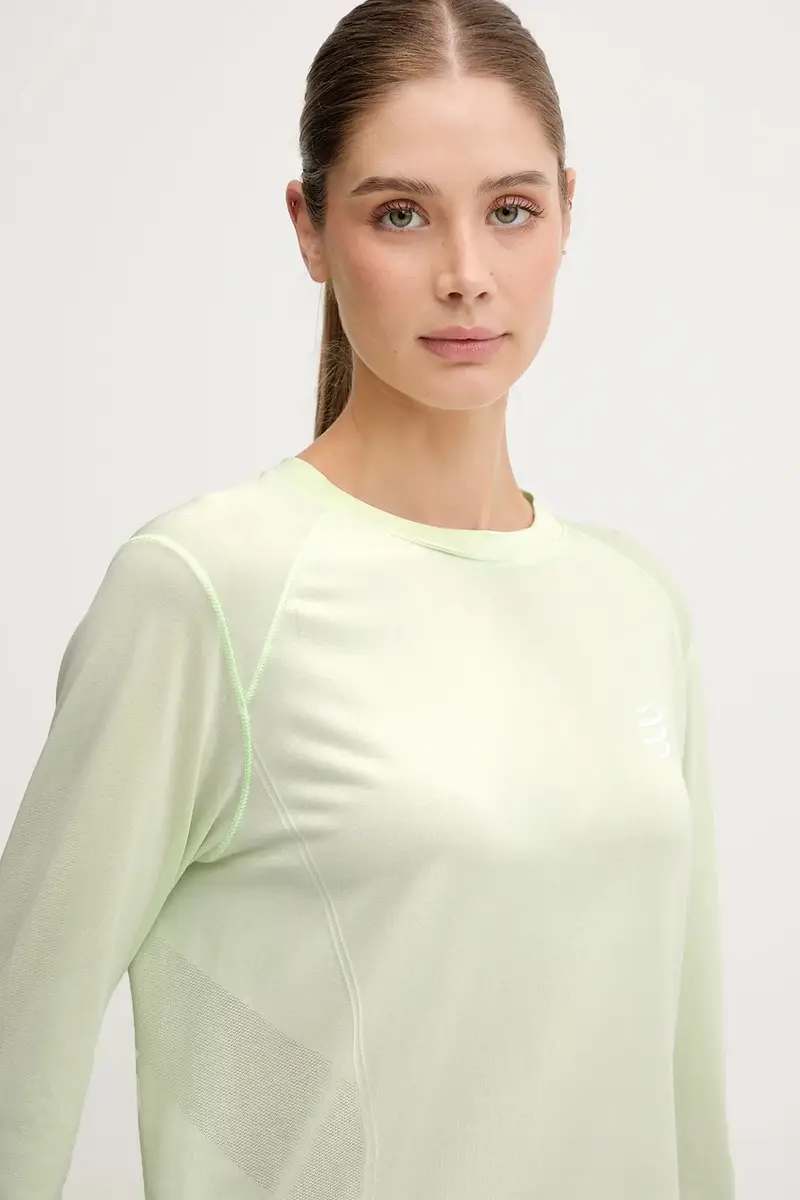 longsleeve da corsa Performance colore turchese ATSW4955 Verde miniatura 4