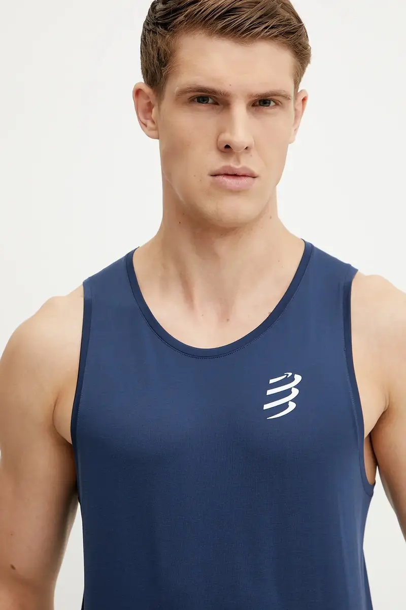 maglietta da corsa Singlet colore blu ATSM743 miniatura 4