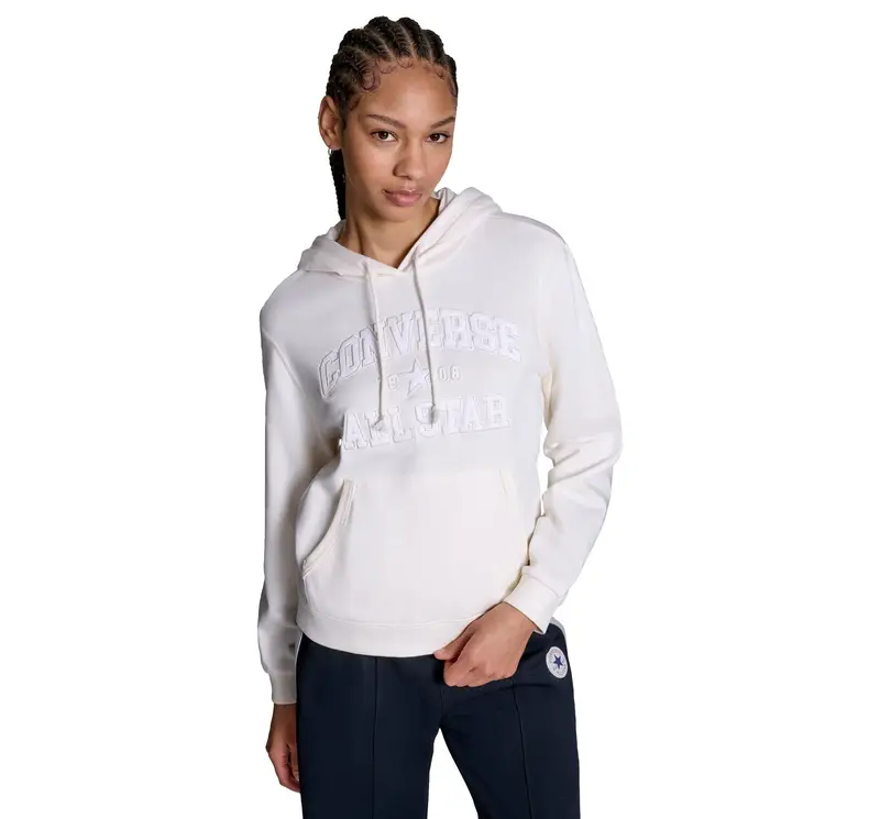 All Star Hoodie Felpa Con Cappuccio da Donna in Bianco Egret