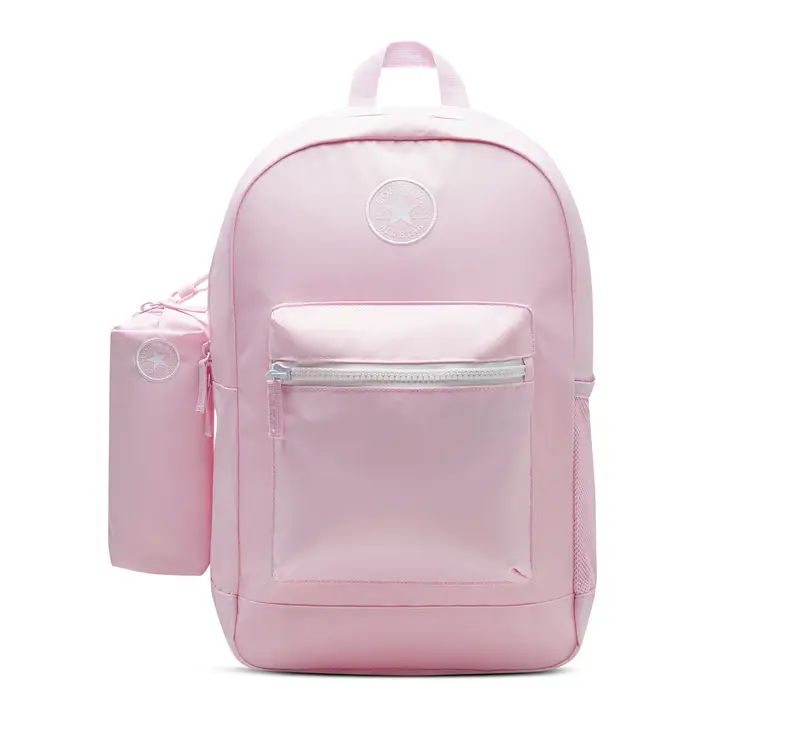 Backpack Pencil Case Alligator Friend Zaino da Bambini in Rosa Pink Foam