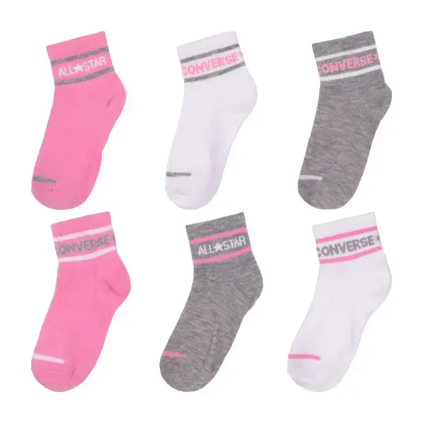 Calze per bambini Converse CHN Basic Wordmark Quarter (x6)