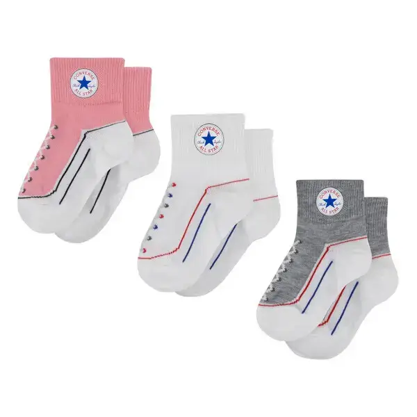calze per bambini Converse CHN Striated QTR (x3)