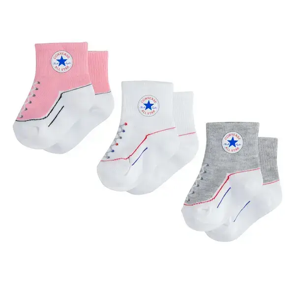 calze per bambini Converse CHN Striated QTR (x3)