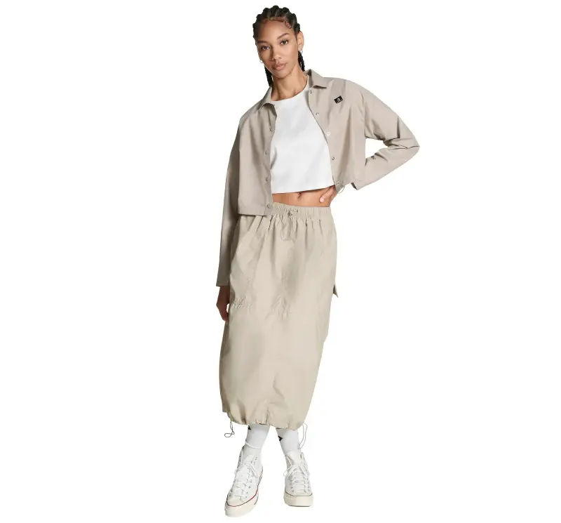 Cargo Parachute Skirt Gonna da Donna in Bianco Papyrus