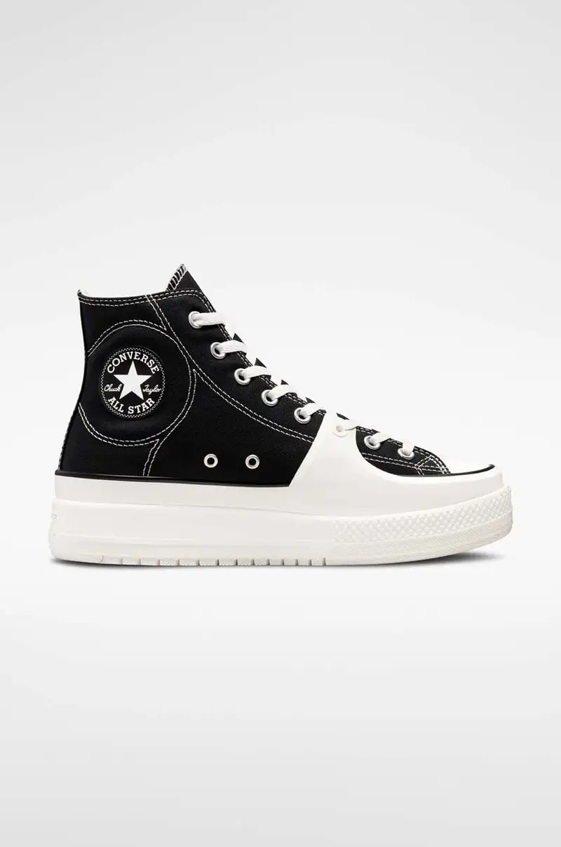 Chuck Taylor All Star Construct Hi Black Vintage White A05094C Nero