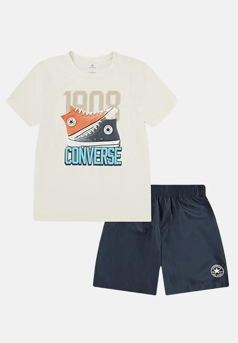 CONVERSE Completino RETRO REMIX blu e beige da bambino