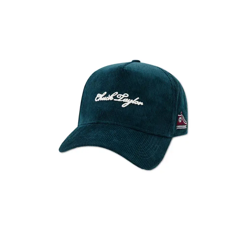 Corduroy Chuck Strapback Hat Cappello in Verde Jaded Teal