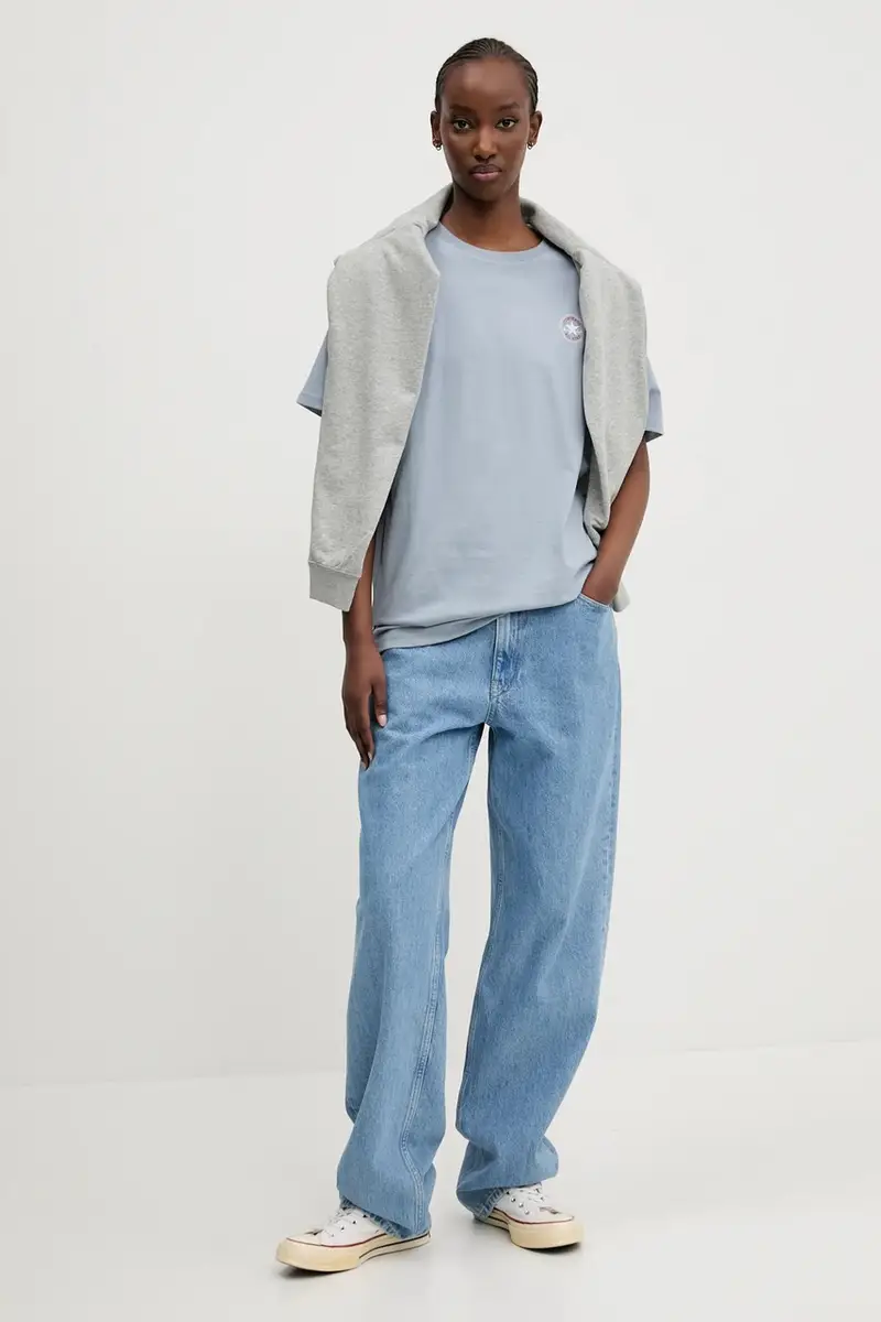 felpa colore grigio con cappuccio con applicazione 10026983-A02 miniatura 3