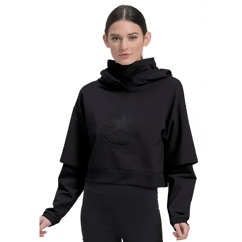 Felpa Con Cappuccio Chuck Nero Donna XS