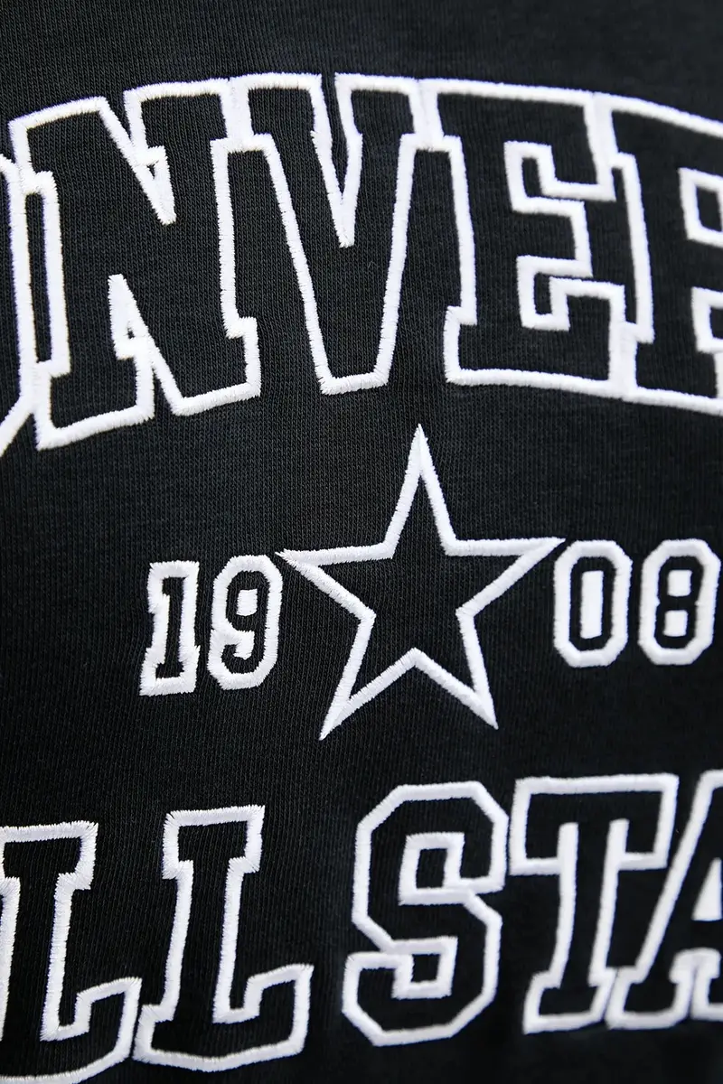 felpa donna colore nero con applicazione CVW5K257 miniatura 5