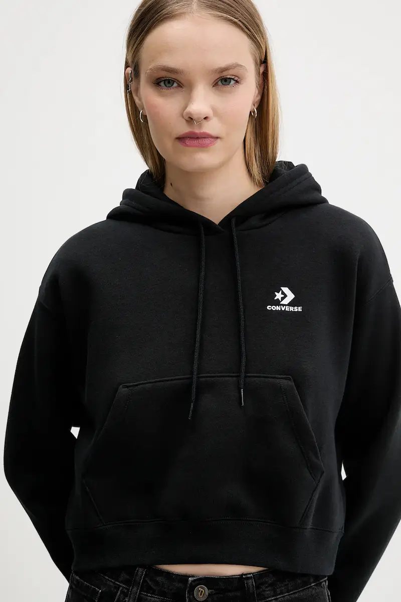 felpa donna colore nero con cappuccio CVW5K527 miniatura 4