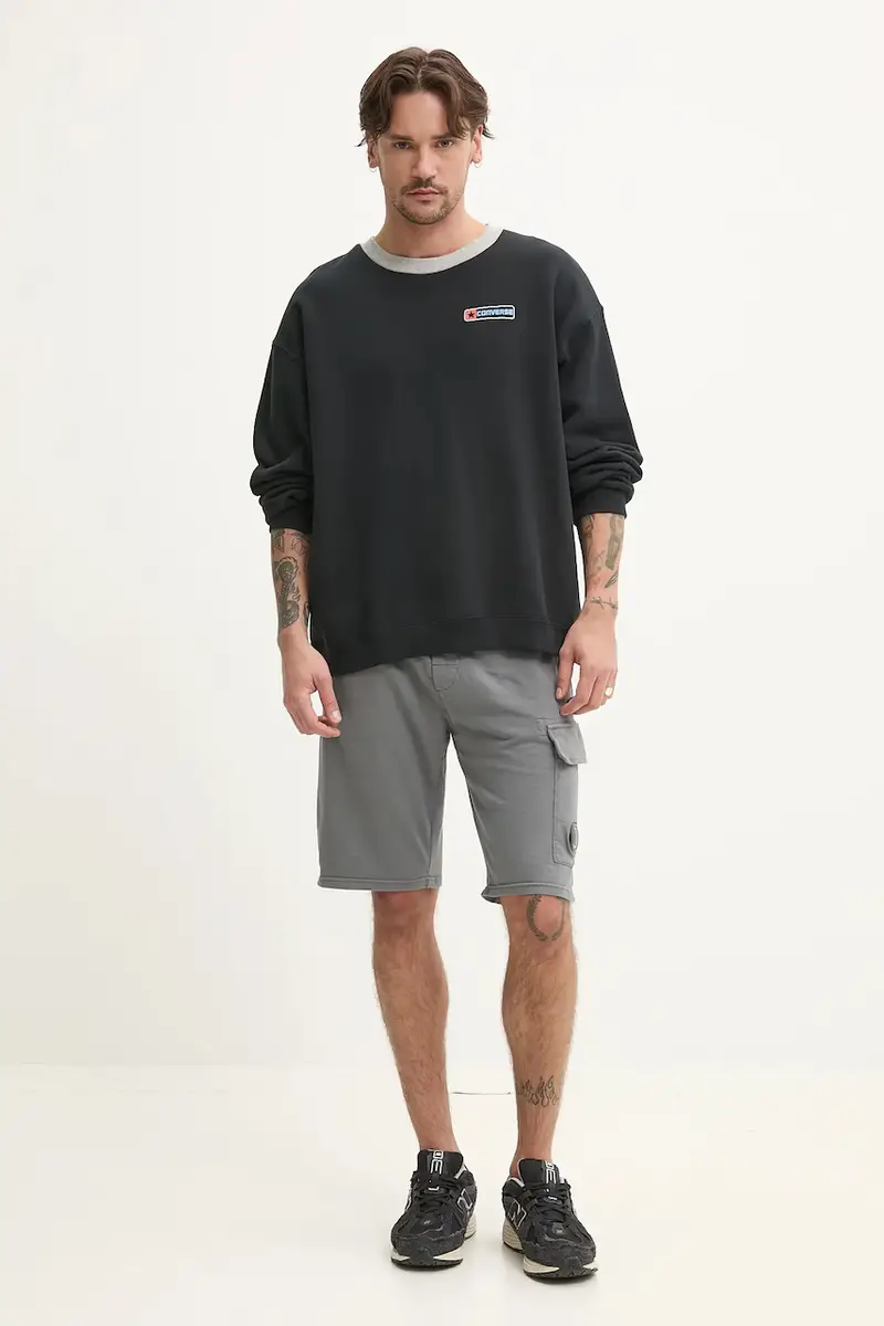 felpa in cotone uomo colore nero 10028407-A01 miniatura 2