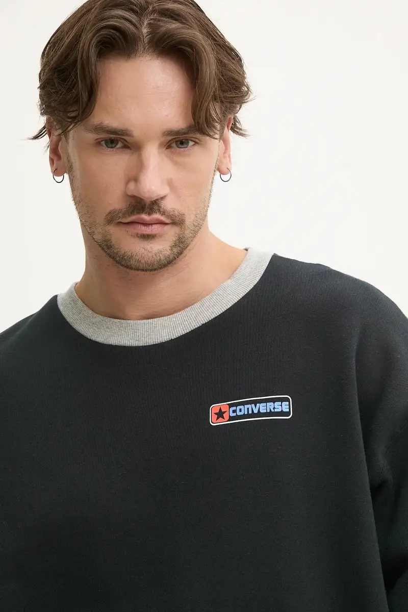 felpa in cotone uomo colore nero 10028407-A01 miniatura 4