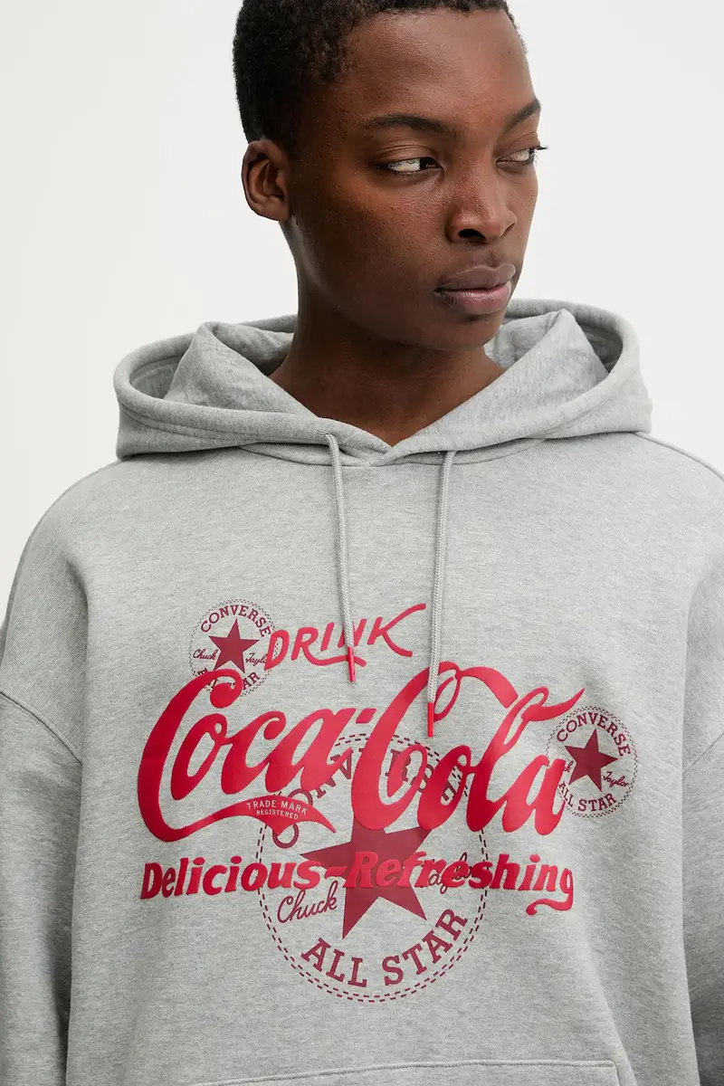 felpa in cotone x Coca Cola Grigio miniatura 4