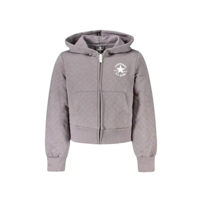 Converse Maglia Unisex Grigia con Zip e Ricamo