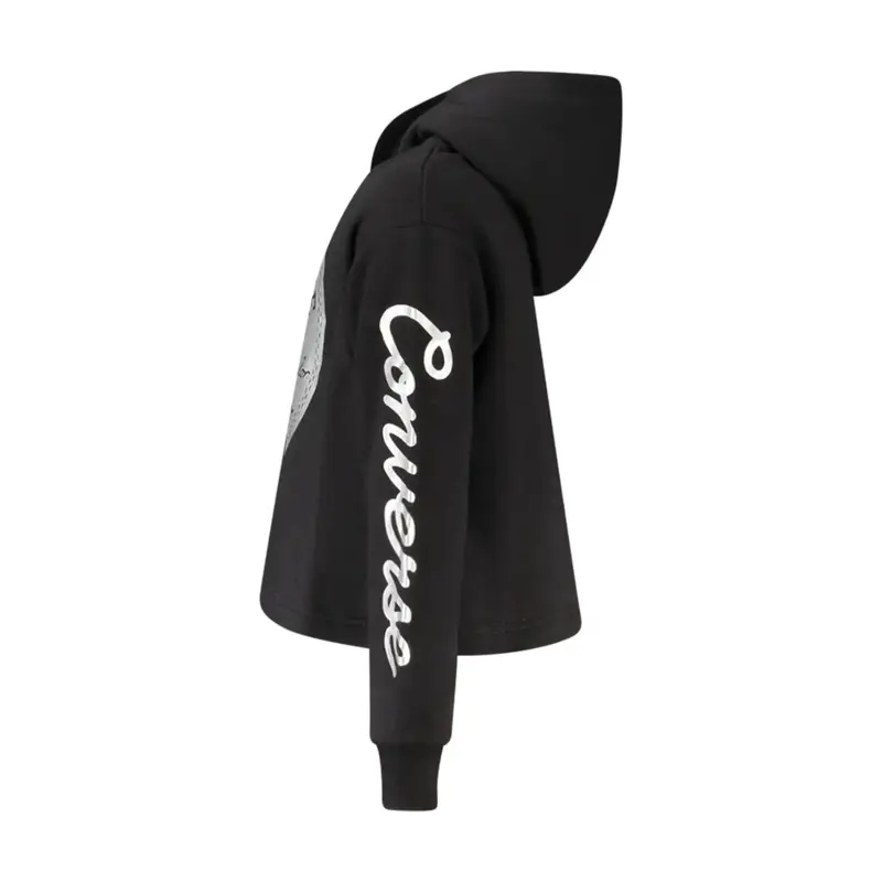 Converse Maglia Maniche Lunghe Unisex Nera con Stampa e Logo miniatura 3