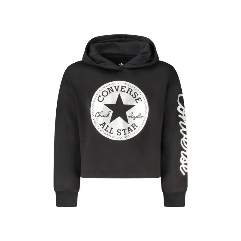 Converse Maglia Maniche Lunghe Unisex Nera con Stampa e Logo
